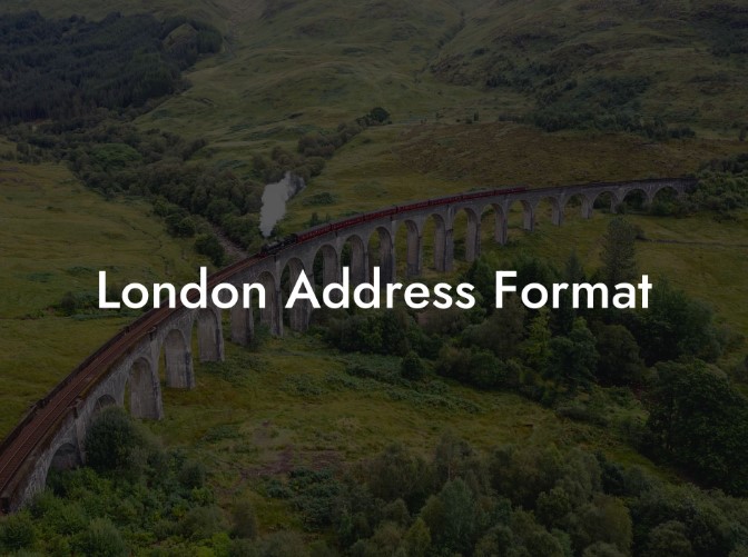 Uk address format..