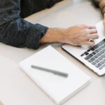 Man working on his laptop in the office