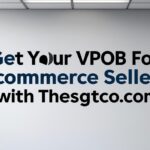 create image with title Get Your VPOB for Ecommerce Seller with thesgtco.com use plain office background