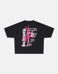 KISS THE BUNNY TEE BLACK