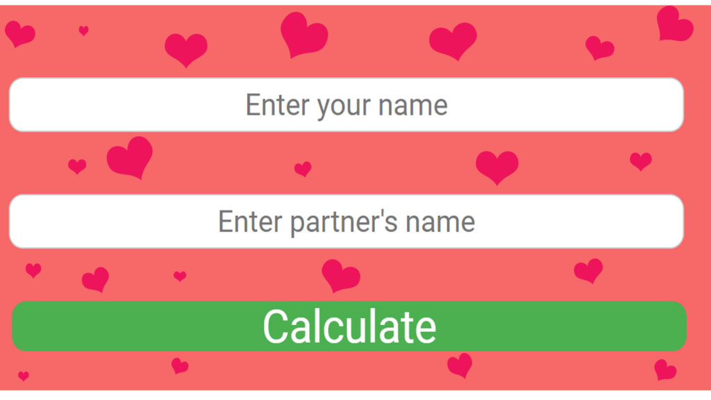 Trusted Love Percentage Calculator