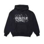 Purple brand (black hwt fleece po hoodie)