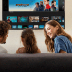 Modern home entertainment setup featuring streaming services, Ifvod TV, and IPTV in the USA.