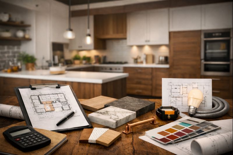 Kitchen design planning in progress