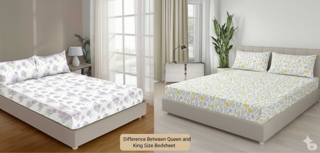 Difference Between Queen and King Size Bedsheet