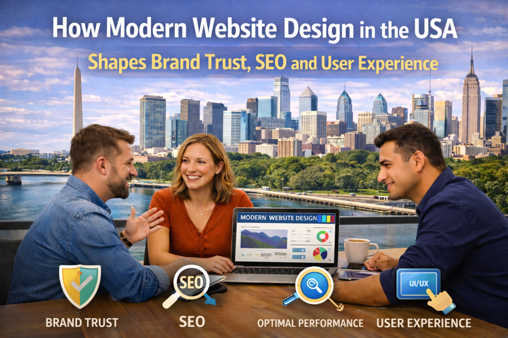 How Modern Website Design in the USA Shapes Brand Trust, SEO, and User Experience