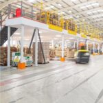 Warehouse mezzanine floor system installed by professional warehouse mezzanine floor manufacturers for space optimization