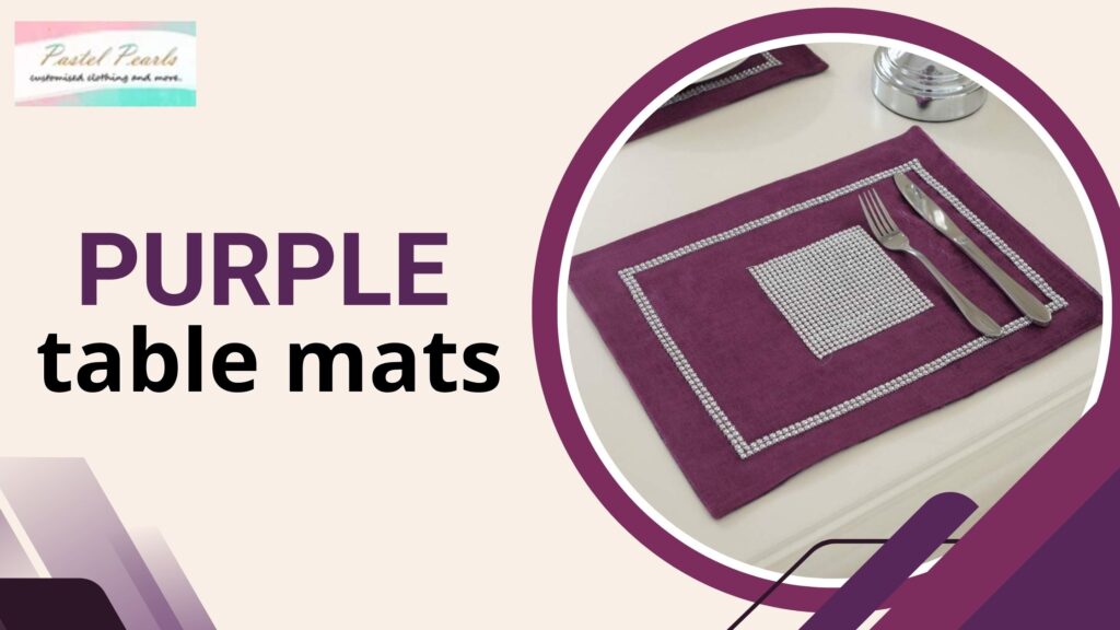 purple table mats