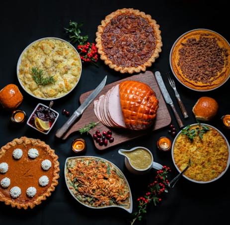 This image shows winter special food on ceramic plates