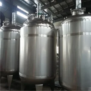 Stainless steel storage tanks manufactured for food, pharma and chemical industries