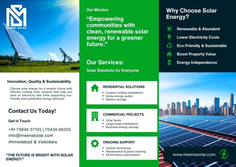 Best Solar Company in Ahmedabad for Homes and Businesses – Meena Solar
