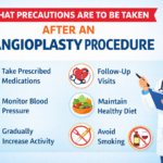 WHAT PRECAUTIONS ARE TO BE TAKEN AFTER AN ANGIOPLASTY PROCEDURE
