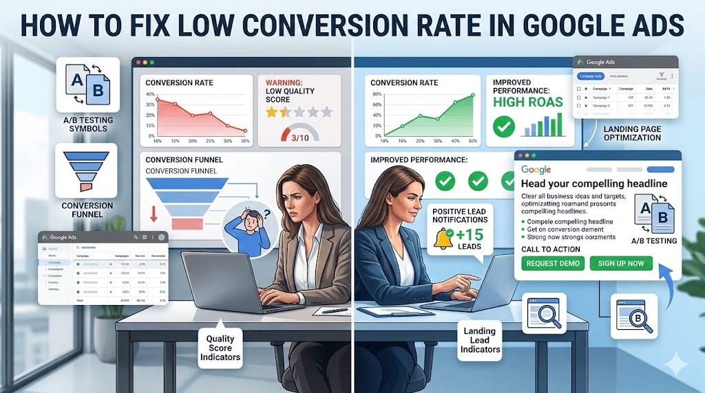 How to Fix Low Conversion Rate in Google Ads