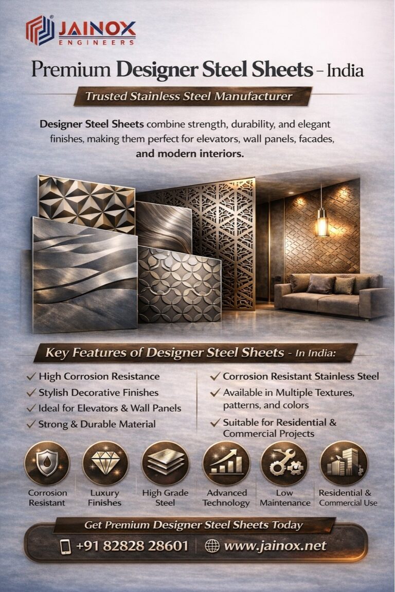 Premium Designer Steel Sheets Manufacturer in India Jainox