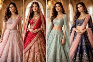 Unique Dupatta Draping Styles for Lehenga