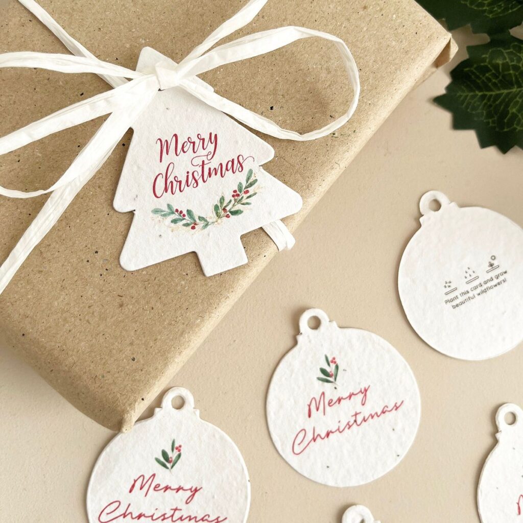 eco friendly christmas hang tags