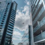 Residential real estate district with multiple homes