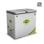 Garage deep freezer for commercial cold storage and frozen food preservation.