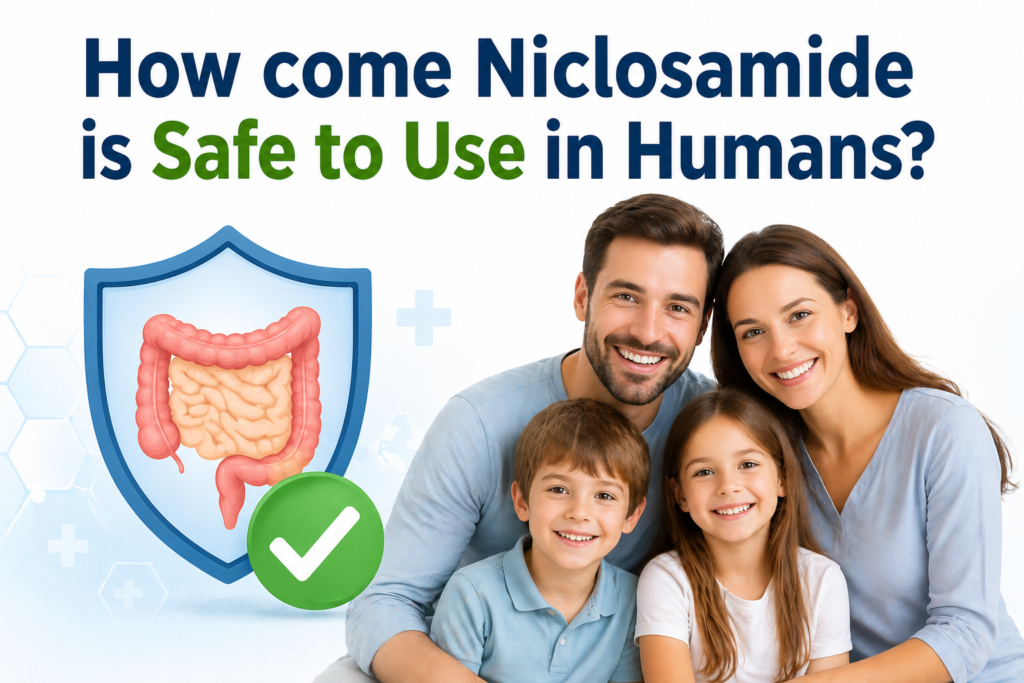 How come Niclosamide is safe to use in humans?
