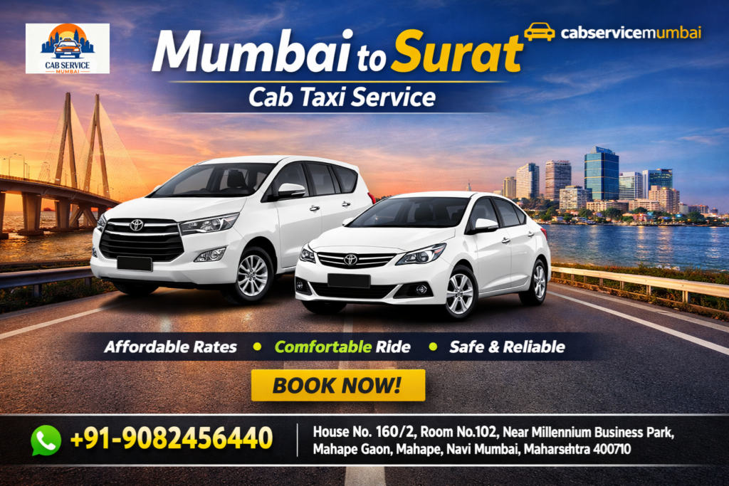 Mumbai to Surat Taxi Service