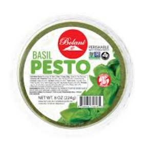 Bolani Vegan basil pesto in a tub