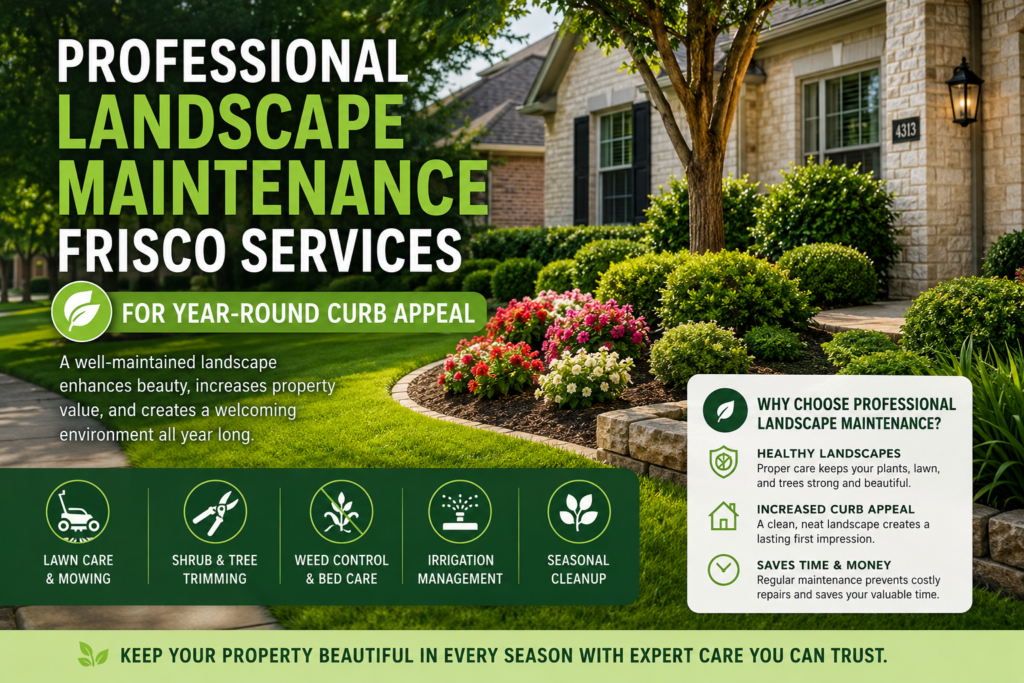 Professional Landscape Maintenance Frisco Services for Year-Round Curb Appeal