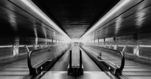 Onyx escalator handrails