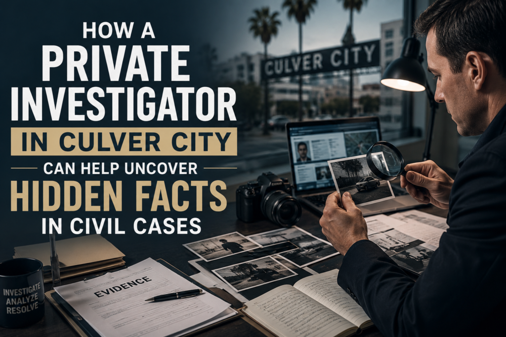 How a Private Investigator in Culver City Can Help Uncover Hidden Facts in Civil Cases
