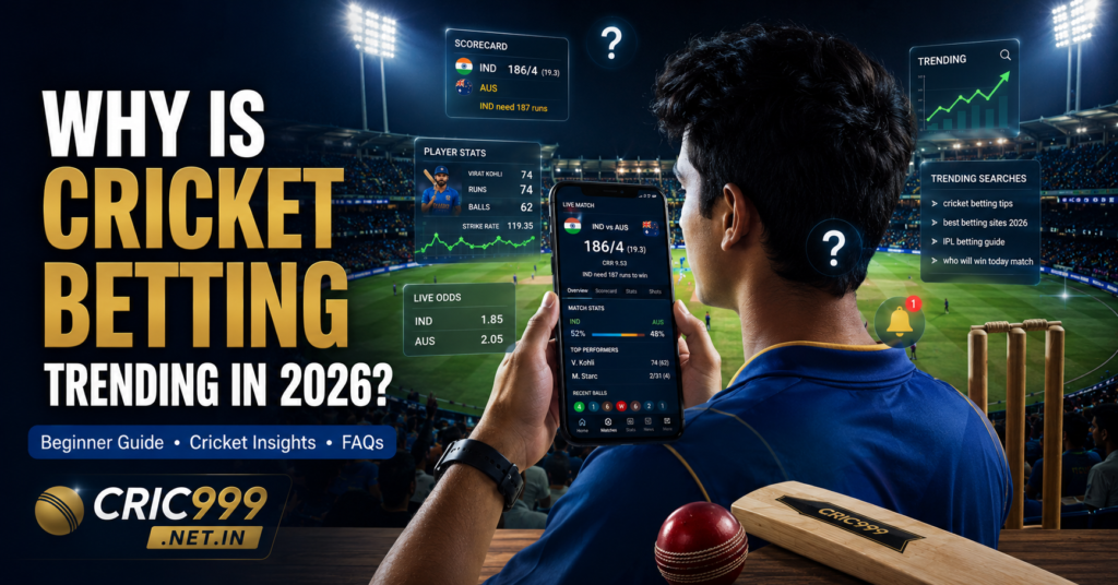 Cricket betting guide 2026 featuring live cricket scores, digital dashboard, and cricket stadium background