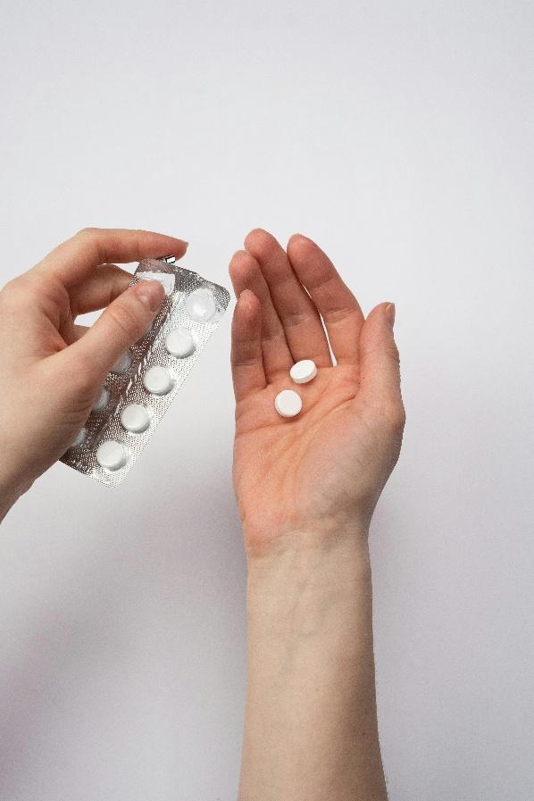 A person holding medicine