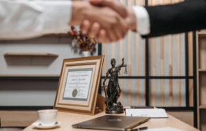 Two people shaking hands