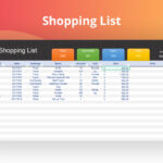 excel shopping list