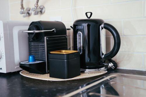 Modern kitchen appliances displayed in a contemporary kitchen setting