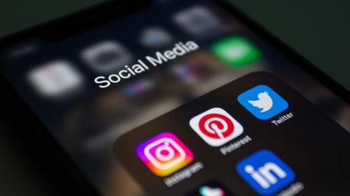 Social media apps displayed on a smartphone screen
