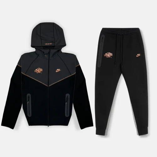 Black-Red-Central-Cee-Syna-World-X-Nike-Tech-Fleece-Tracksuit-Syna-World