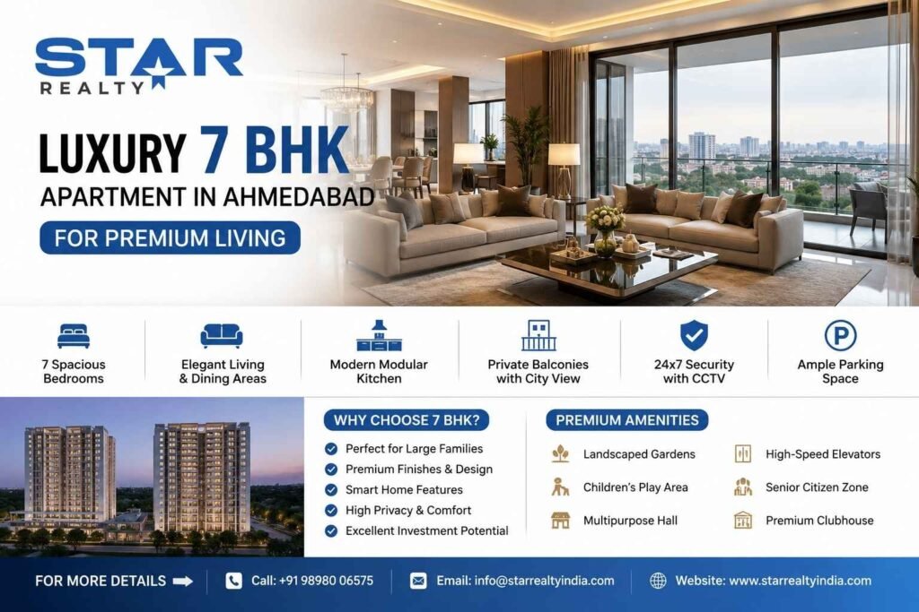 Luxury 7 BHK Apartment in Ahmedabad for Premium Living – Star Realty India