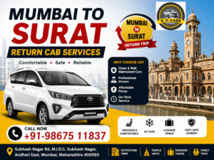Mumbai To Surat Return Cab Services