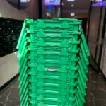 Plastic moving boxes