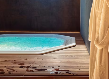 Luxury hot tub designed for relaxation and hydrotherapy