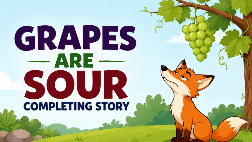 grapes are sour completing story