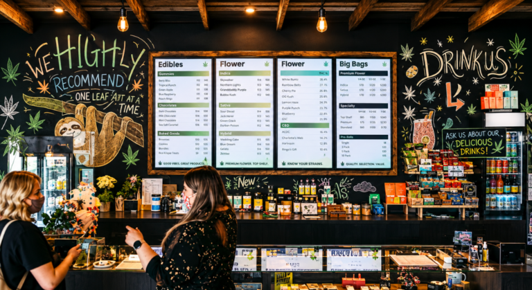 Digital Cannabis Menus Boards