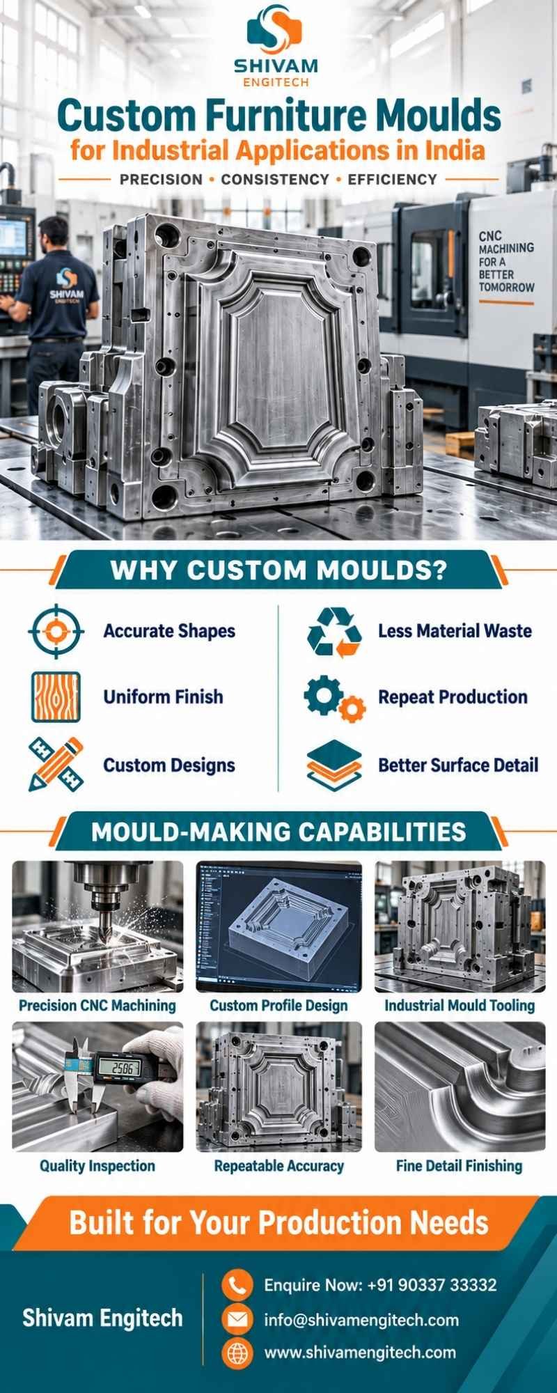 Custom Furniture Moulds for Industrial Applications in India Shivam Engitech