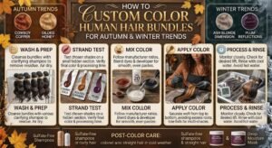 How to Custom Color Human Hair Bundles for Autumn & Winter Trends