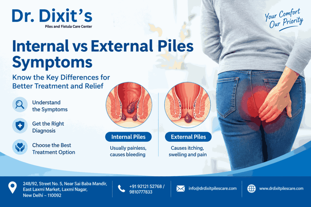 Internal vs External Piles Symptoms