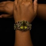 Lemon Quartz Statement Cuff Bracelet