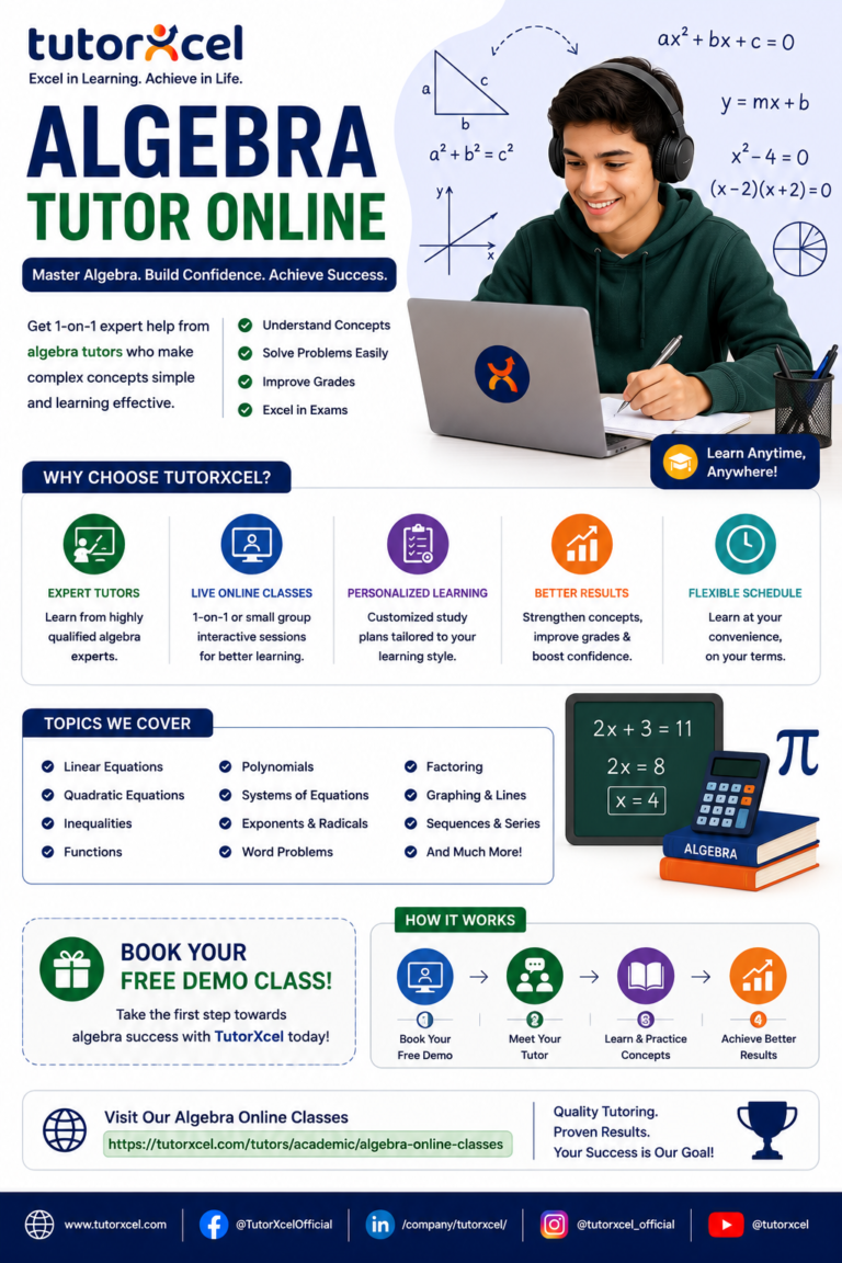 TutorXcel Algebra Tutor for Online Learning