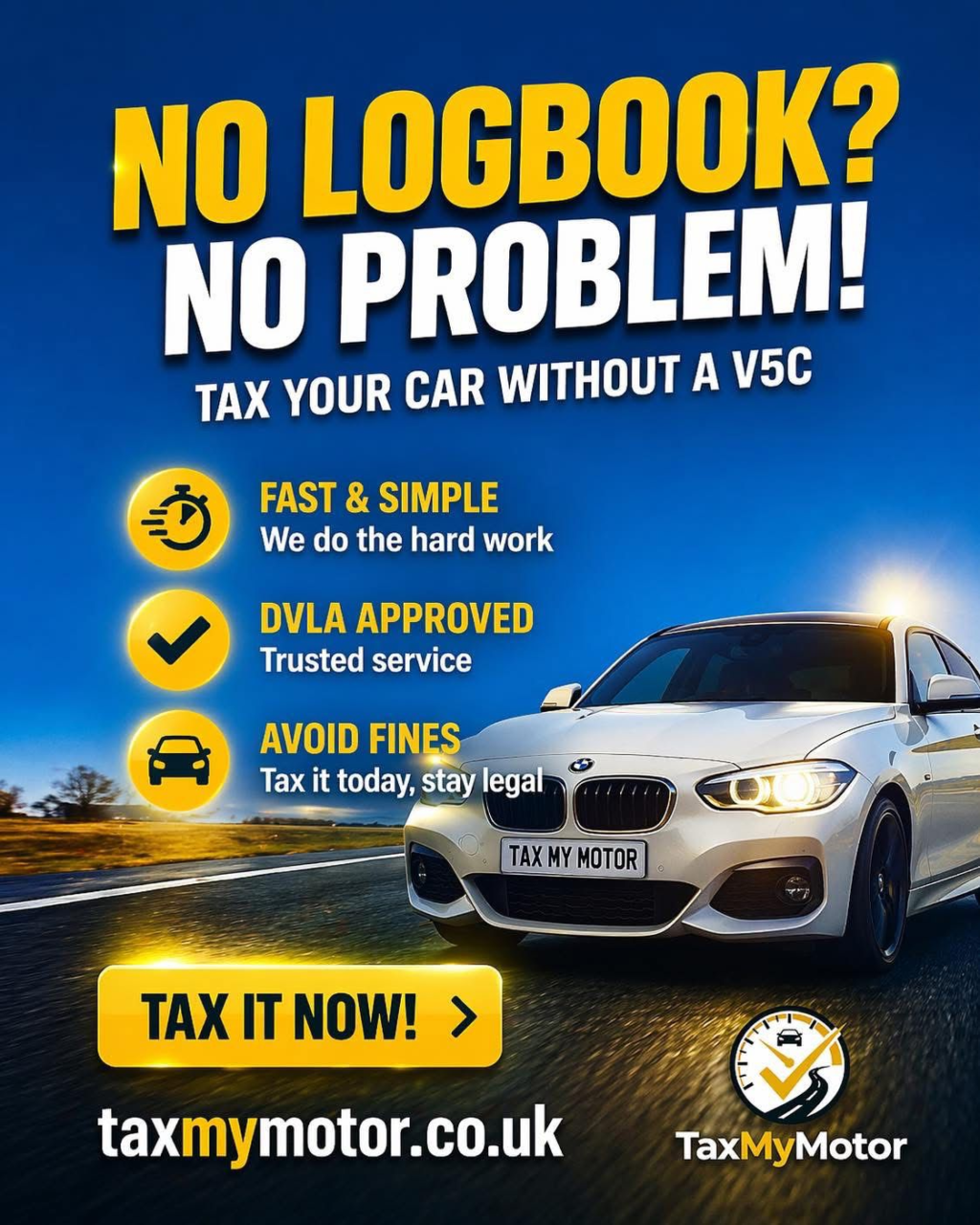 Tax car no V5