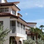 Florida home with palm trees and landscaped exterior