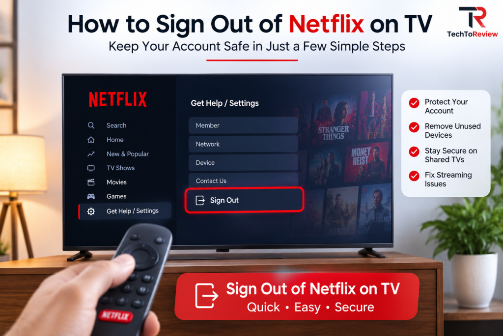 sign out on tv